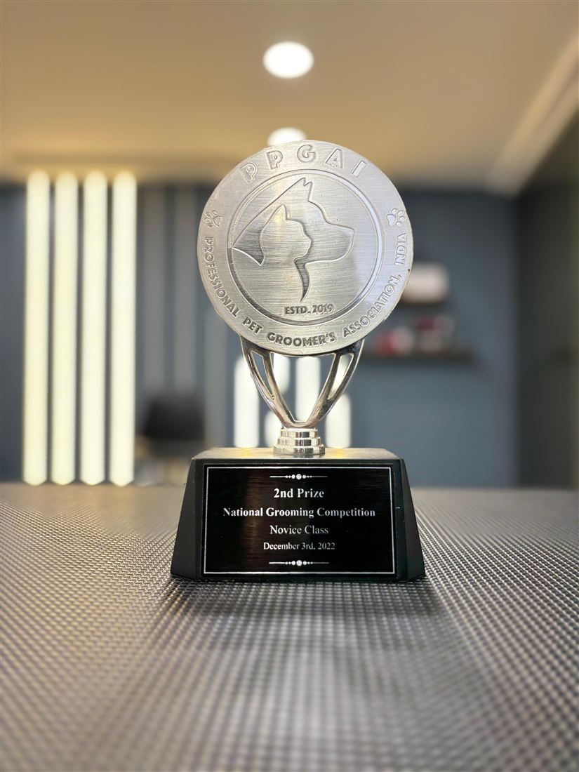 National Pet Grooming Competition trophy
